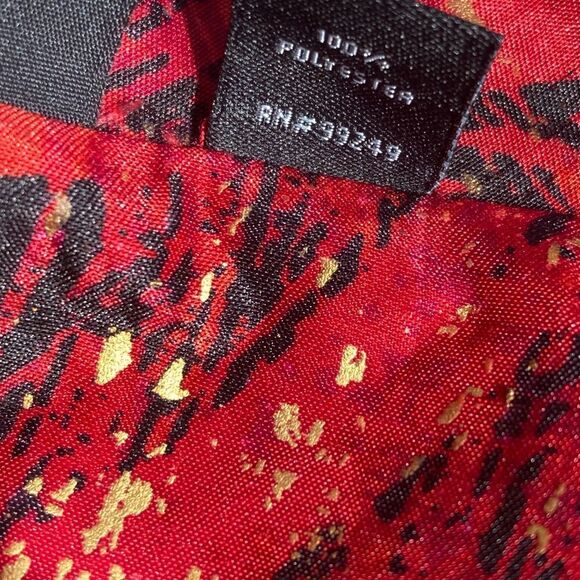 Added Dimensions Red Gold belted Jacket 4X NWOT - Picture 9 of 11